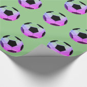 Voetbal Football Pop Art Cadeaupapier (Hoek)