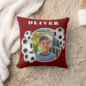 Voetbal Football Rode Sport Foto Kussen (Deken)