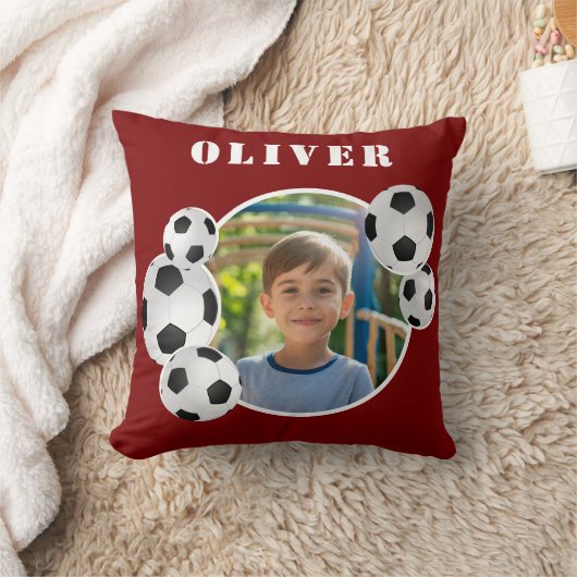 Voetbal Football Rode Sport Foto Kussen (Deken)