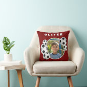 Voetbal Football Rode Sport Foto Kussen (Stoel)