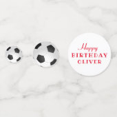 Voetbal Football Rood Kind Confetti (Voorkanten)