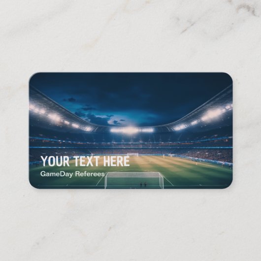 Voetbal Football Scheidsrechter Visitekaartje (Voorkant)