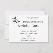 Voetbal Football Speler Sport Verjaardagsfeest Kaart (Achterkant)