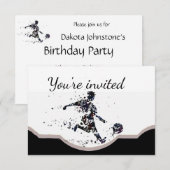 Voetbal Football Speler Sport Verjaardagsfeest Kaart (Voorkant / Achterkant)