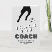 Voetbal Football Speler Voetbal Dank u Coach Kaart (Voorkant)