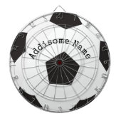 Voetbal Football spelruimte Zwart-wit Dartbord (Voorkant)