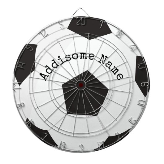 Voetbal Football spelruimte Zwart-wit Dartbord (Voorkant)