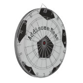 Voetbal Football spelruimte Zwart-wit Dartbord (Voorkant Links)