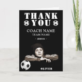 Voetbal Football Sport Foto Coach Bedankkaart (Voorkant)