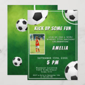 Voetbal Football Sport Kids Verjaardag Kaart (Voorkant / Achterkant)