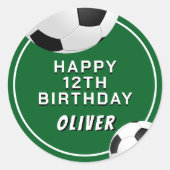 Voetbal Football Sport Kids Verjaardag Ronde Sticker (Voorkant)