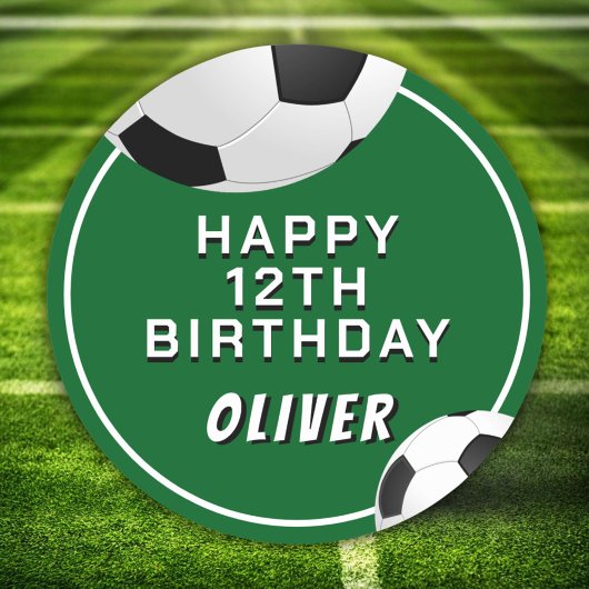 Voetbal Football Sport Kids Verjaardag Ronde Sticker