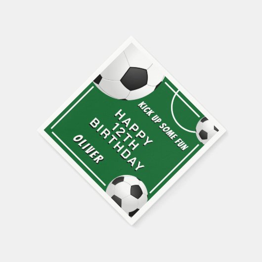 Voetbal Football Sport Kids Verjaardag Servet (Hoek)