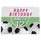 Voetbal Football Sport Kinderen Happy Birthday Groot Cadeauzakje (Voorkant)