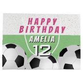 Voetbal Football Sport Kinderen Happy Birthday Groot Cadeauzakje (Achterkant)