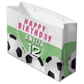 Voetbal Football Sport Kinderen Happy Birthday Groot Cadeauzakje (Achterkant Gekanteld)