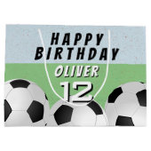 Voetbal Football Sport Kinderen Happy Birthday Groot Cadeauzakje (Achterkant)
