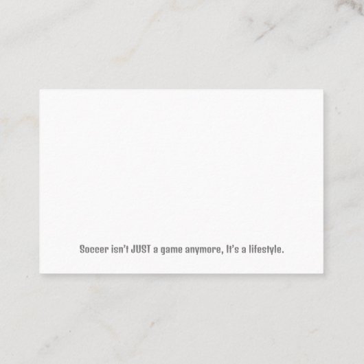 Voetbal | Football-sportcoach Visitekaartje (Achterkant)