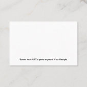 Voetbal | Football-sportcoach Visitekaartje (Achterkant)