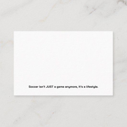 Voetbal | Football-sportcoach Visitekaartje (Achterkant)
