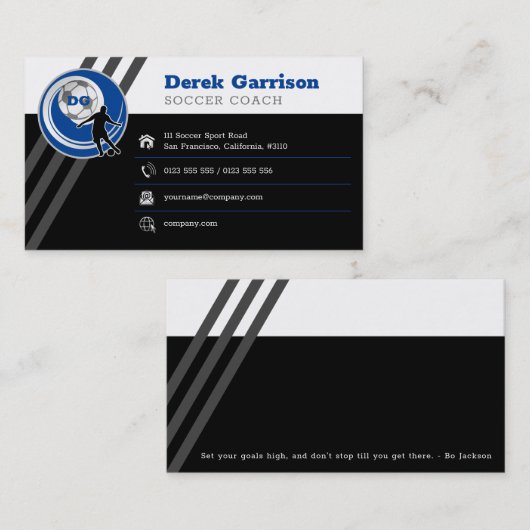 Voetbal | Football-sportcoach Visitekaartje (Voorkant / Achterkant)