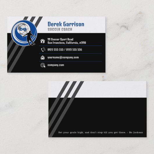 Voetbal | Football-sportcoach Visitekaartje (Voorkant / Achterkant)