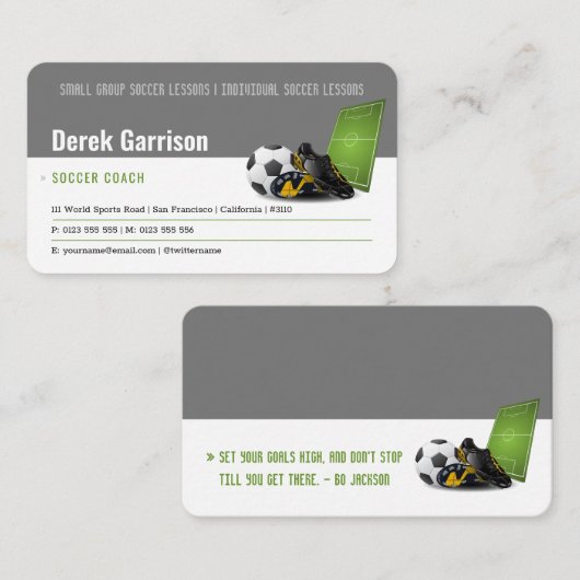 Voetbal | Football-sportcoach Visitekaartje (Voorkant / Achterkant)