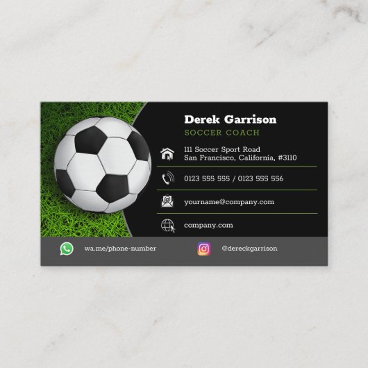 Voetbal | Football-sportcoach Visitekaartje (Voorkant)