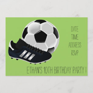 Voetbal / football thema jongens verjaardagsfeestj kaart