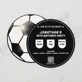 Voetbal Football Thema Verjaardagsfeest Evenement Kaart