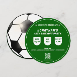 Voetbal Football Thema Verjaardagsfeest Evenement Kaart