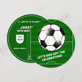 Voetbal Football Thema Verjaardagsfeest Evenement Kaart