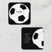 Voetbal Football Trainer Social Media Pictogrammen Vierkante Visitekaartje (Voorkant / Achterkant)