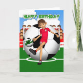 Voetbal Football Verjaardag Wenskaart Kaart (Voorkant)