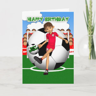 Voetbal Football Verjaardag Wenskaart Kaart