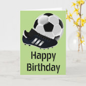 Voetbal / Football verjaardagsthema voetbal Kaart (Gele Bloem)