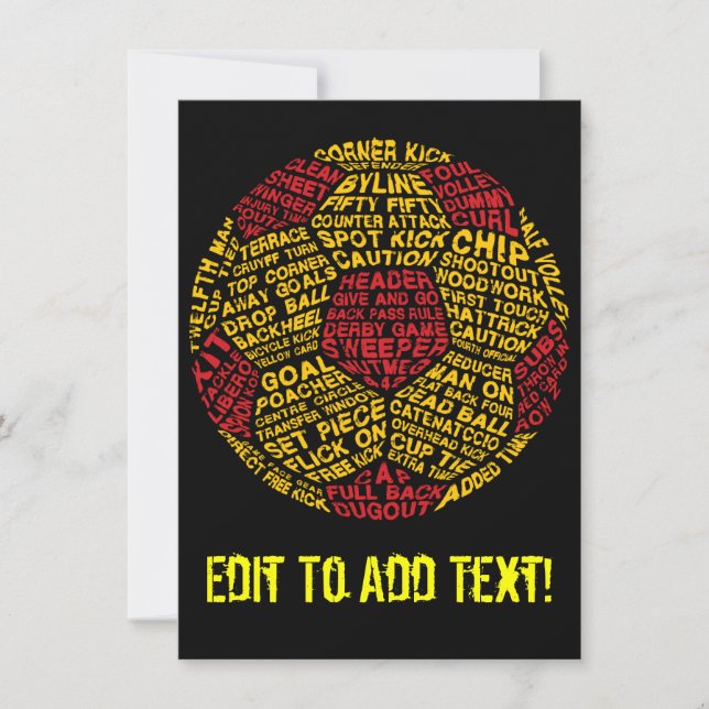 Voetbal Football Word Art (Voorkant)