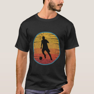 Voetbal Football Zonsondergang Retro Ball Kinder T-shirt