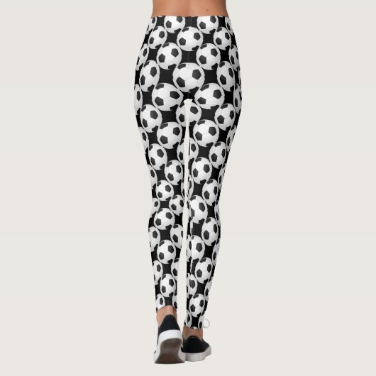 Voetbal (Football) Zwart-wit legende Leggings (Achterkant)