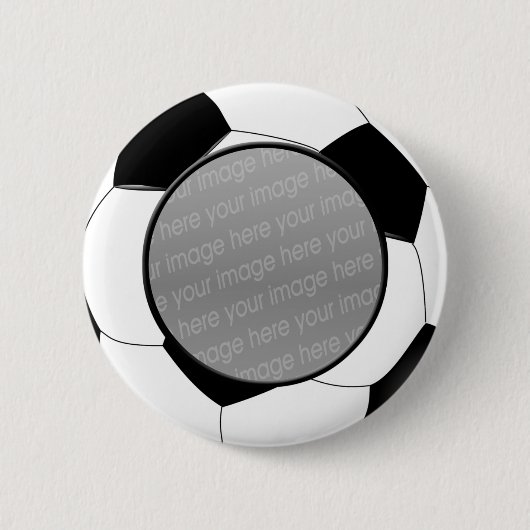 Voetbal foto badge ronde button 5,7 cm (Voorkant)