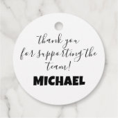 Voetbal Foto Bedankjes Labels (Achterkant)