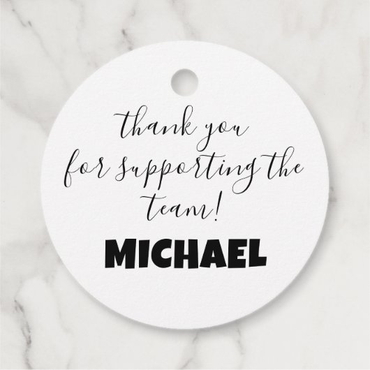 Voetbal Foto Bedankjes Labels (Achterkant)