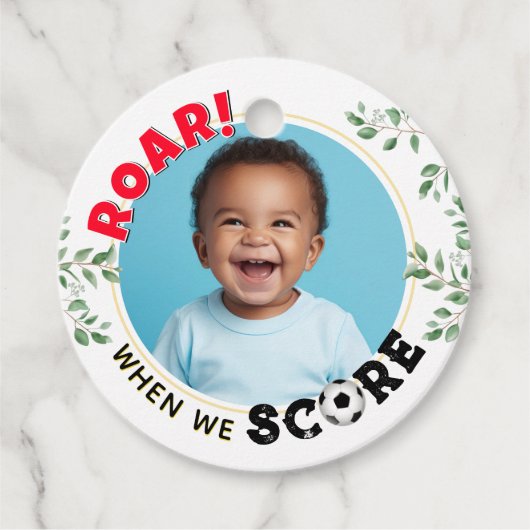 Voetbal Foto Bedankjes Labels (Voorkant)