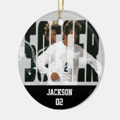 Voetbal ⚽ Foto Keepomwille Keramisch Ornament (Links)