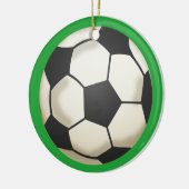 Voetbal Foto Keepsake Groen Keramisch Ornament (Links)