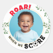 Voetbal Foto Ronde Sticker (Voorkant)