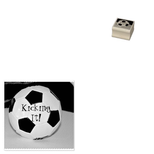 Voetbal Foto Rubberstempel (Gestempeld)