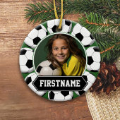 Voetbal Foto voor team of speler - schattig Keramisch Ornament