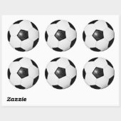 Voetbal Fotosticker Ronde Sticker (Vel)
