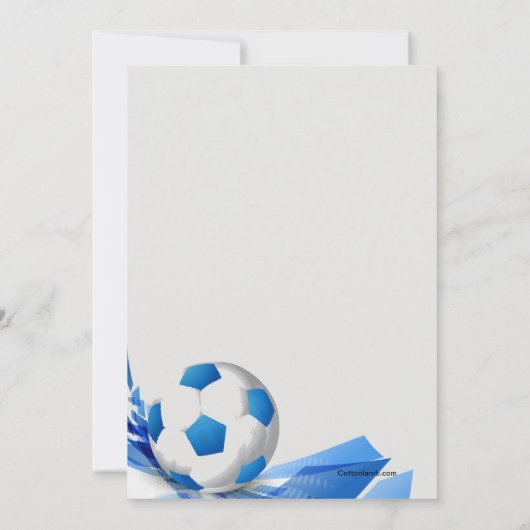 voetbal Fotouitnodiging Kaart (Achterkant)